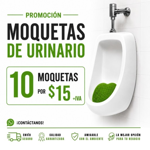 Promo 10 moquetas de urinarios por $15