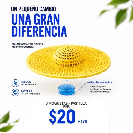 6 moquetas de urinarios por $20+IVA