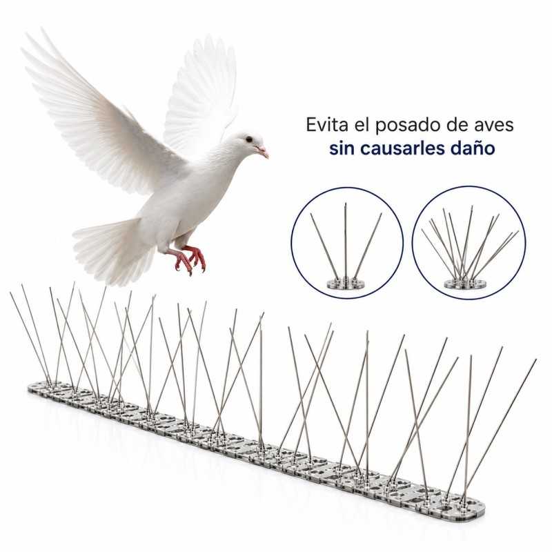 Púas Antipalomas PVC