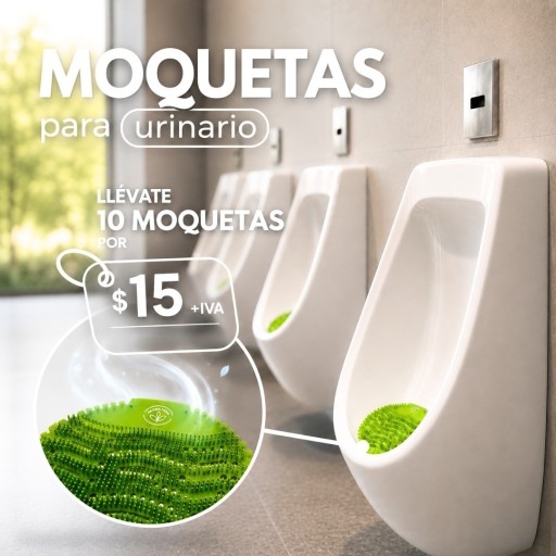 10 moquetas de urinarios por $15+IVA