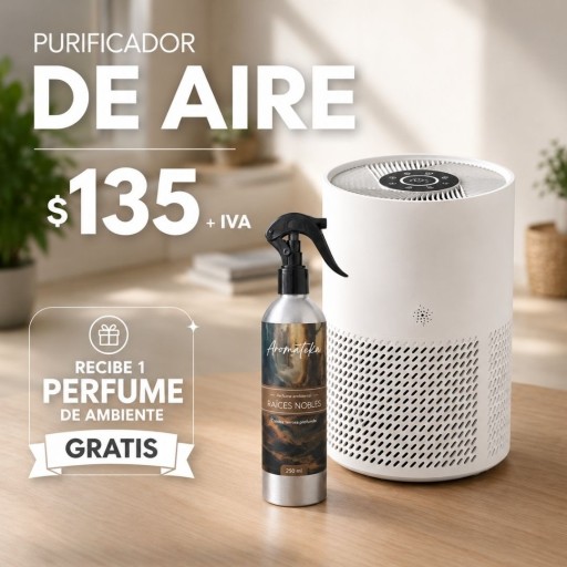 Purificador de Aire + Perfume Ambiental GRATIS