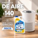 Purificador de Aire + 1 Galón de Desinfectante GRATIS