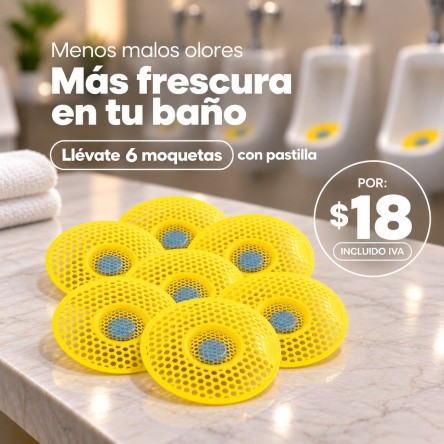 6 moquetas de urinarios $18